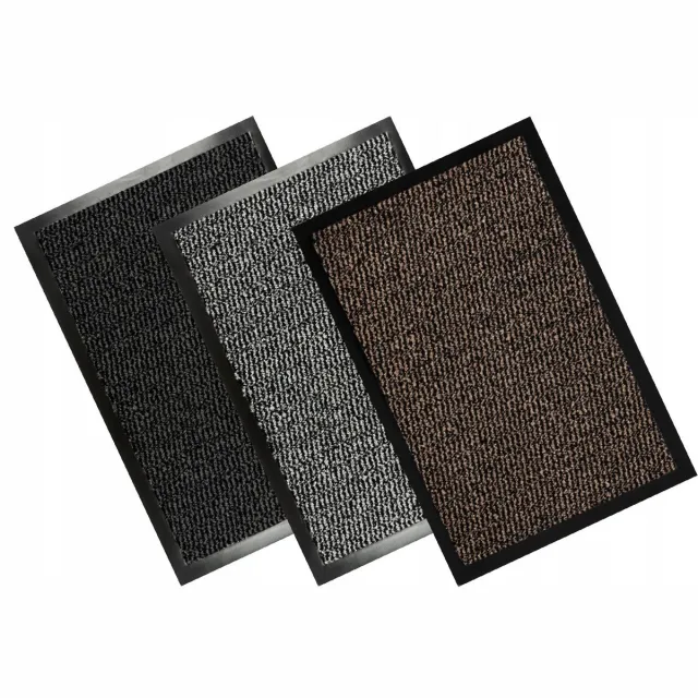 perfect home Grote Antraciet Grijze Bruine Deurmat CLIN 120x180 cm Rubber Antraciet, Grijs, Bruin