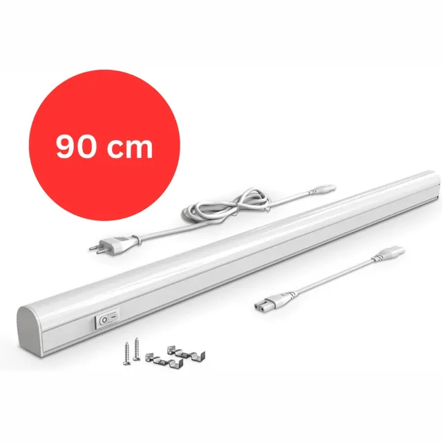 Prinos LED Kastverlichting 90 cm compleet met snoer en stekker - Onderbouwverlichting