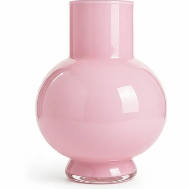 Hakbijl Glass Bloemenvaas Deborah - Zacht Roze - glas - D17 x H22 cm
