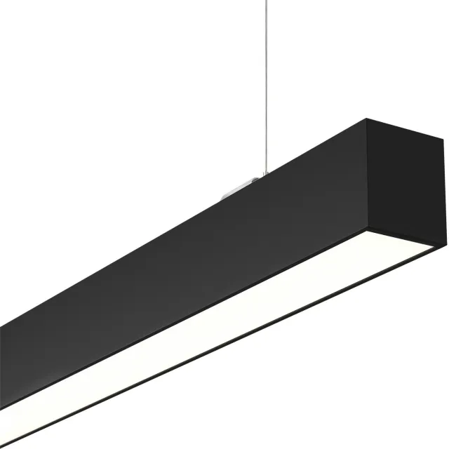 LEDVION LED Hanglamp Kantoor - Lineair Hangarmatuur - 28W 2.800lm - Neutraal Wit 4000K - 120cm - Zwart - excl. AC-kabel