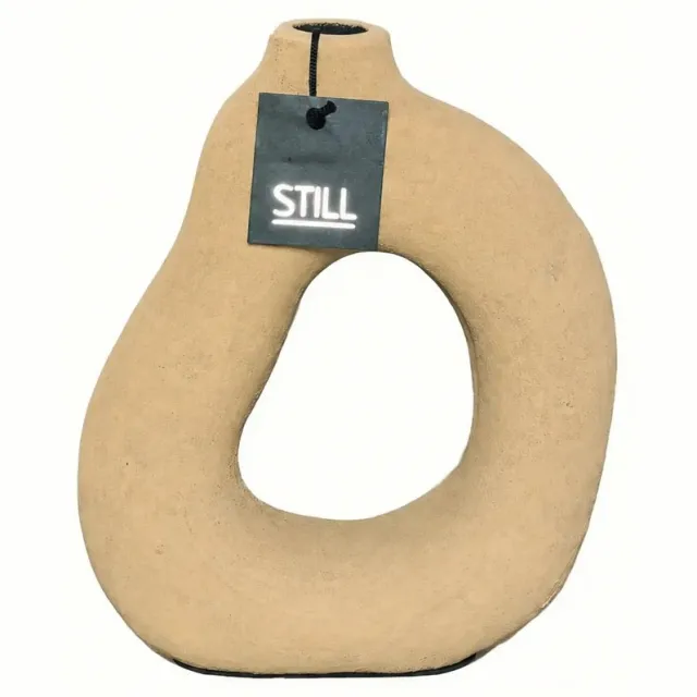 STILL D Vaas - Organische Vorm - Butter - Grijs - 23 x 22 cm
