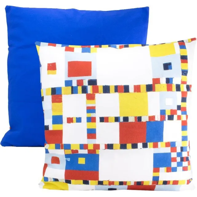 Lanzfeld (museumwebshop.com) Kussenhoes, 45x45 cm, Mondriaan, Victory Boogie Woogie blauw