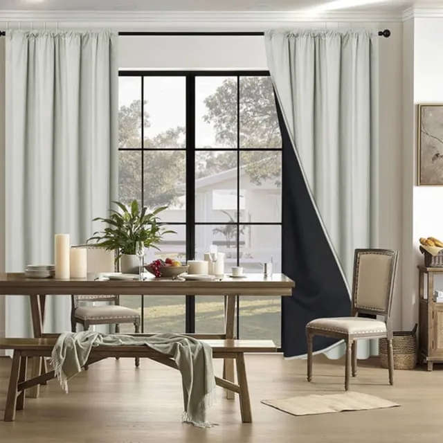 Ulisem Verduisterende Gordijnen Van Polyester Met Stangzak - Woonkamer Slaapkamer Gordijnen - Lichtblokkerend - Warmte-isolerend - Geluiddempend En Privacybeschermend - Beige - 200x100cm