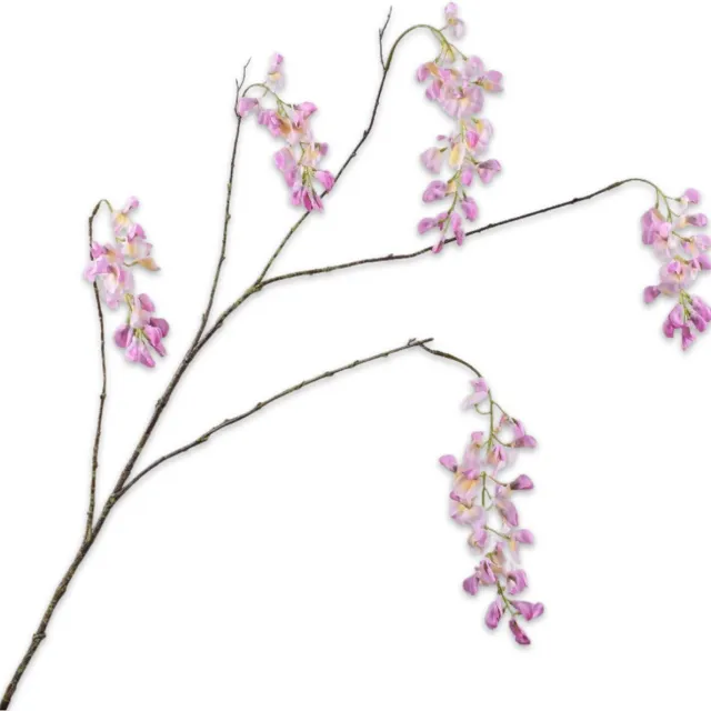 Silk-ka Kunstbloem-Zijden Bloem Wisteria Tak Roze 129 cm