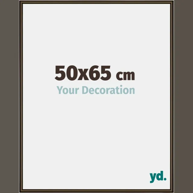 yd. Your Decoration - Fotolijst 50x65 cm - Aluminium - Walnoot Structuur - New York