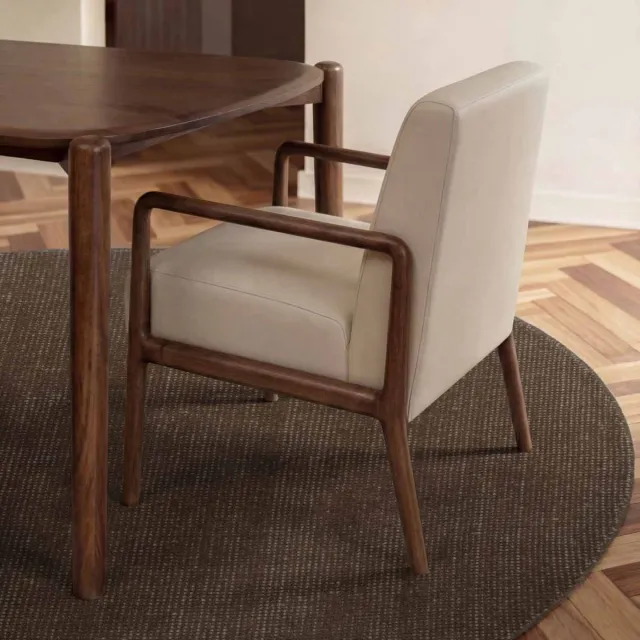 Ted Baker Croom rond wollen vloerkleed bruin