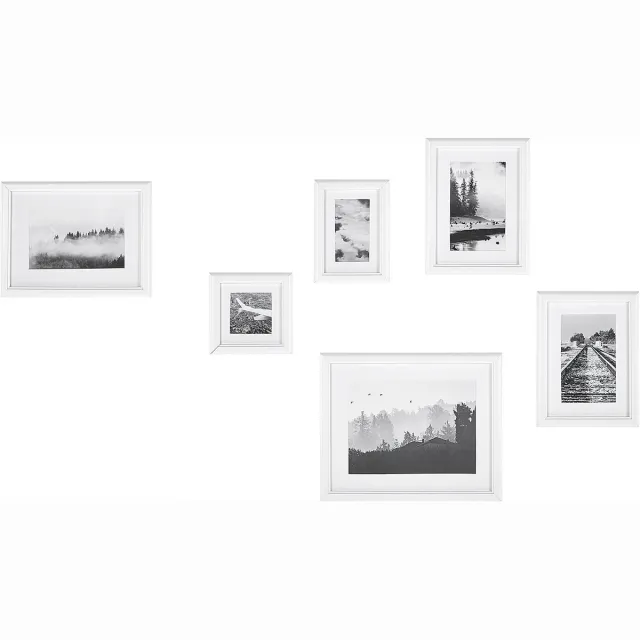 Beliani ZINIARE - Fotolijst - Wit - Staand, Liggend - MDF