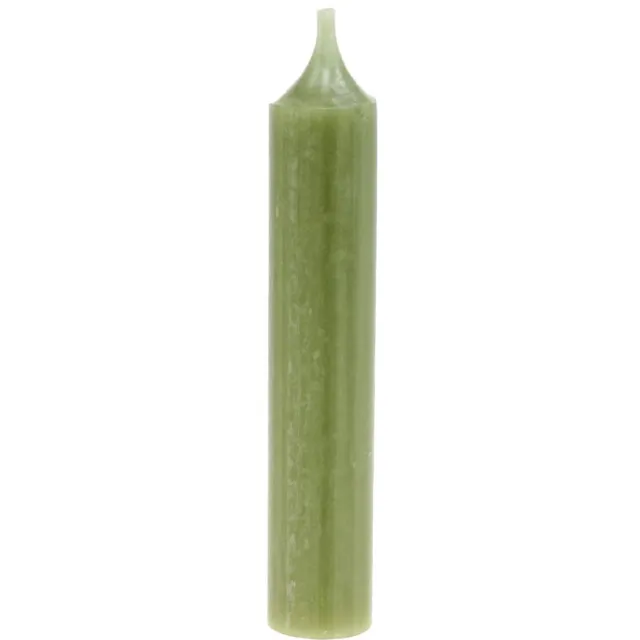 Viana Taper kaars groen effen premium kaarsen 120mm/Ø21mm 6st, 6 Stück Groente