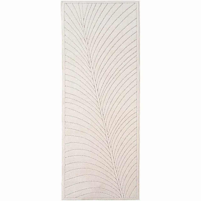 Ayyildiz Japandi-stijl binnen- en buitentapijt Nova (crème 1204) - 80x250 cm
