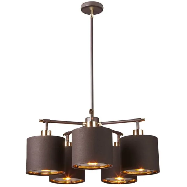 Steady Lighting Bohemian Kroonluchter - Steady Lighting - Metaal - Bohemian - E27 - L: 55.2cm - Voor Binnen - Woonkamer - Eetkamer - Bruin