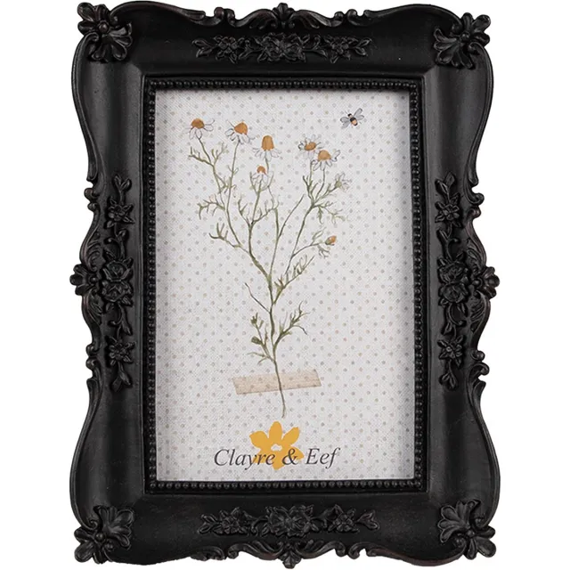 Clayre & Eef Fotolijst 10x15 cm Zwart Polyresin