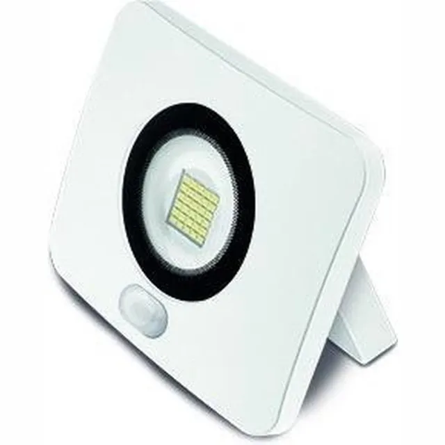 ABC-Led 20W LED Schijnwerper Flat PIR Sensor - IP65 2000 Lumen - Koud Wit - Wit
