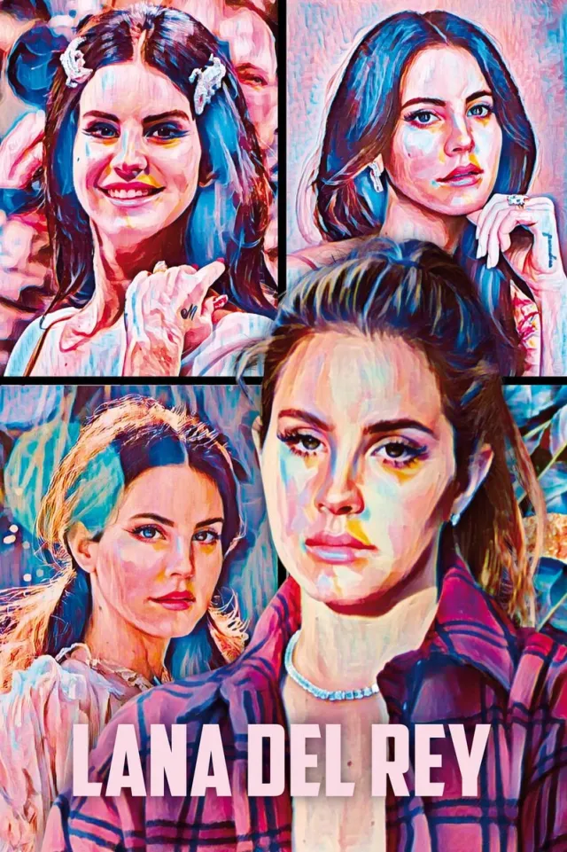 Passion For Art Lana Del Rey Collage - Poster - 30 x 40 cm Roze