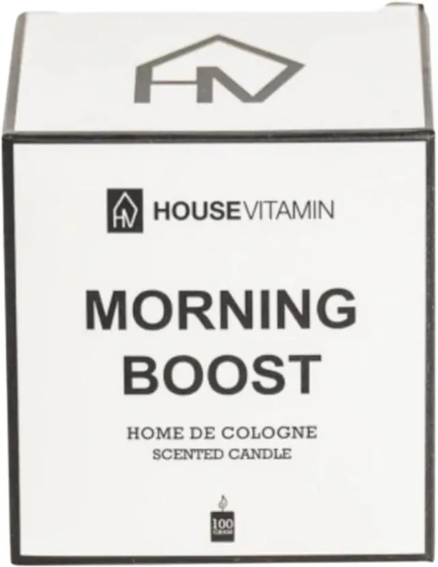 Housevitamin geurkaars - morning boost - 100 gram - fris wit