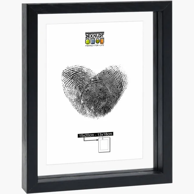 Deknudt Frames fotolijst met zwevend effect S68SG2 - zwart - 15x20 cm