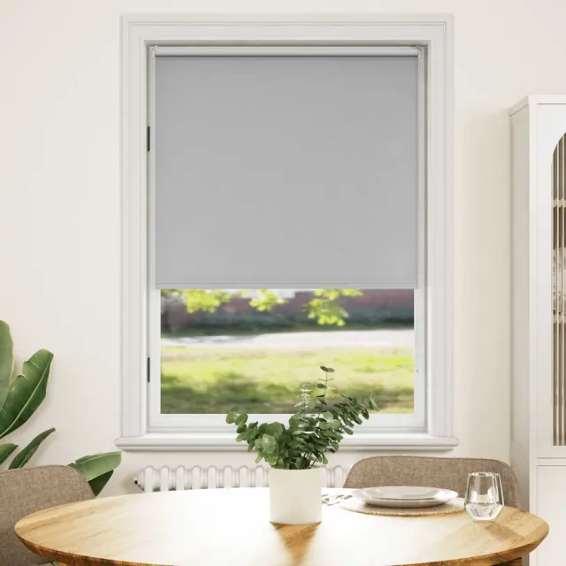 vidaXL Rolgordijn verduisterend 124,4 x 175 cm stofbreedte 120 cm grijs