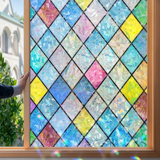 Raamdecoratie.com Regenboog Raamfolie - Privacybescherming en UV-bescherming - 1 stuk