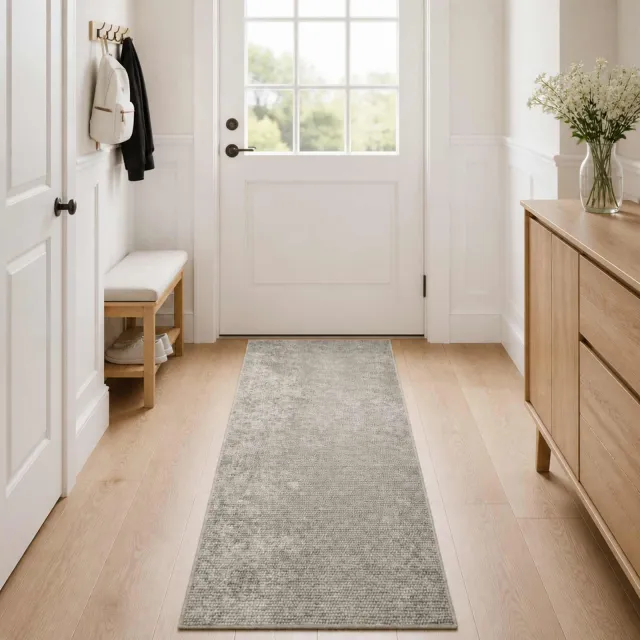 vidaXL Vloerkleed Beige 100 x 250 cm 100% Polyester 3 mm Wasbaar, foto 2