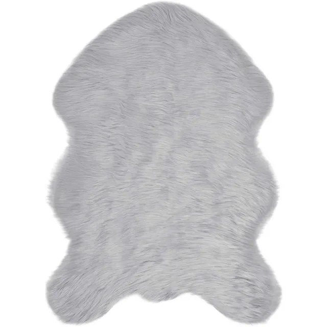 vidaXL Tapijt - van - imitatie - schapenvacht - TAFALLA - Grijs - 60 - x - 90 - cm