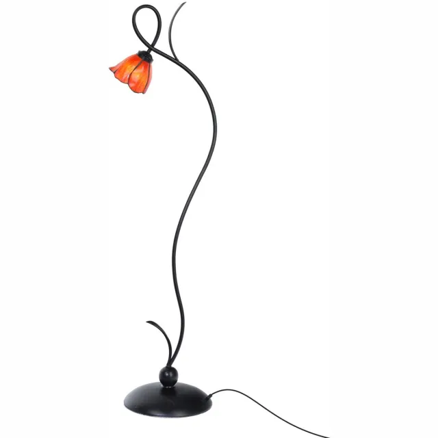 Coloured by Art Tiffany Vloerlamp Lovely Tender Poppy - Art Deco Trade Rood