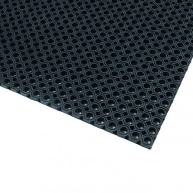 Deurmatshop.nl Rubbermat / Oct-O-Flex / rubberringmat / 100 cm x 150 cm / zwart
