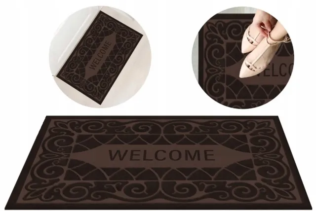 PrzydaSie Deurmat WELCOME 60x40cm - Stijlvolle Entree Bruin