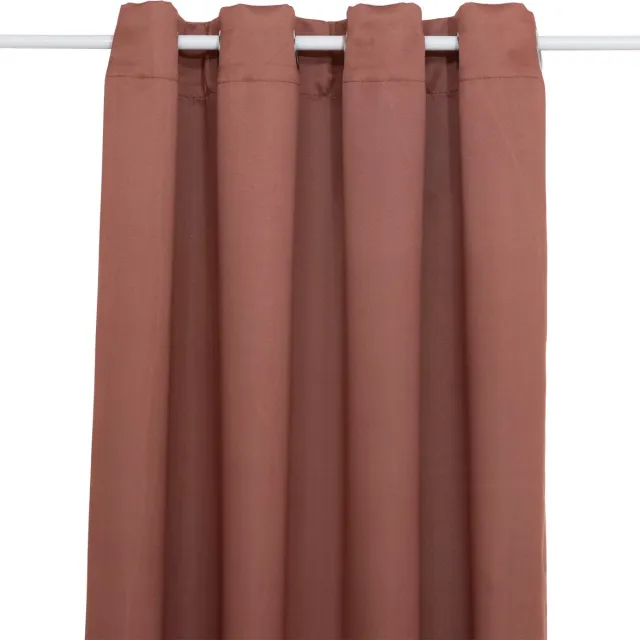 Atmosphera Verduisteringsgordijn 135x240cm - Gordijnen kant en klaar met haakjes ringen - Terracotta