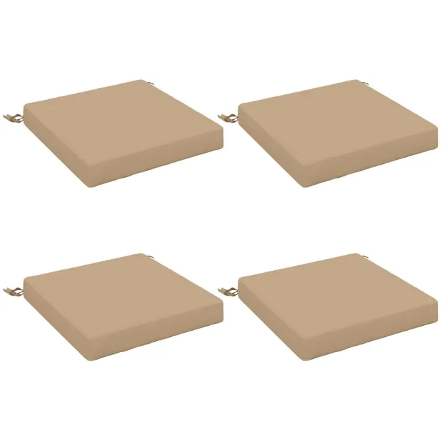 vidaXL Zitkussens - SOEST - 4 - st - 100% - Polyester - Zand - 50 - x - 50 - x - 7 - cm