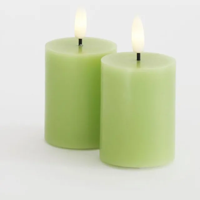 Sirius Sirius Sille Mini LED kaars 2st Ø5xH6.5cm - Spring green - groen Groen - mini