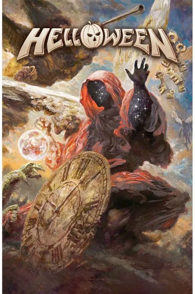 Rock Off Helloween - Helloween Textiel Poster - Multicolours