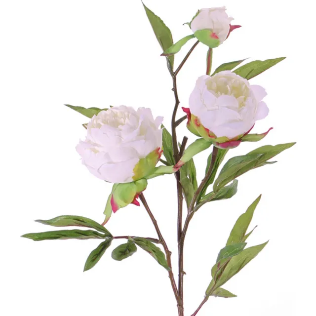 Top Art TopArt Kunstbloem pioenroos Spring Dream - wit - 73 cm - kunststof steel - decoratie