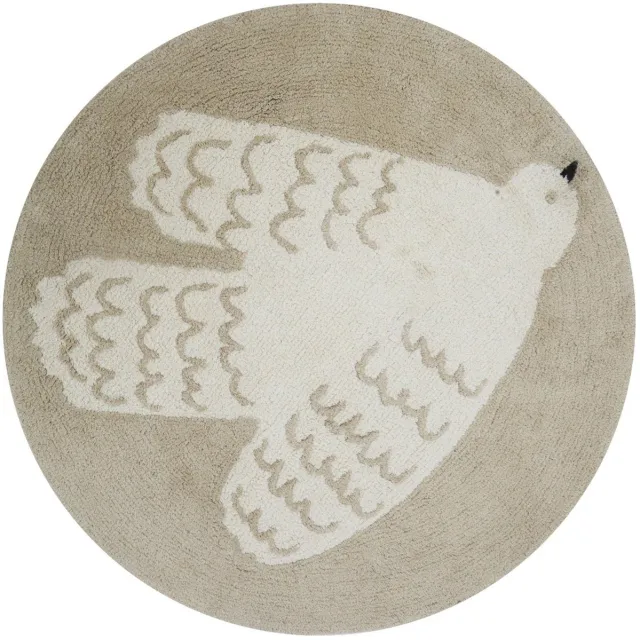 Puck Bird Vloerkleed - 90 cm - Tuft Beige