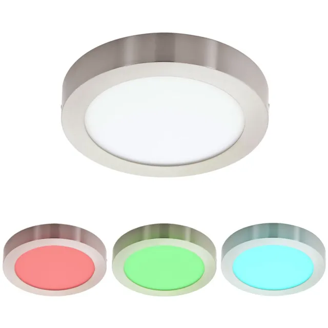 EGLO RGB LED plafondlamp woonkamer spot hal verlichting kleurverandering dimmer afstandsbediening Eglo 78767 zilver