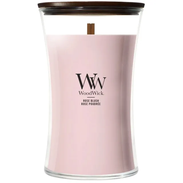 WoodWick Hourglass - Rose Blush - Large Geurkaars - 130 branduren