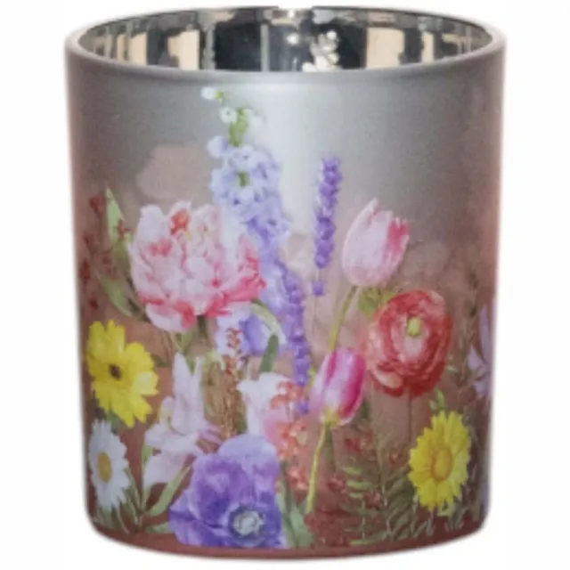 Mars & More Theelichthouder bloemen boeket small 8cm Multi