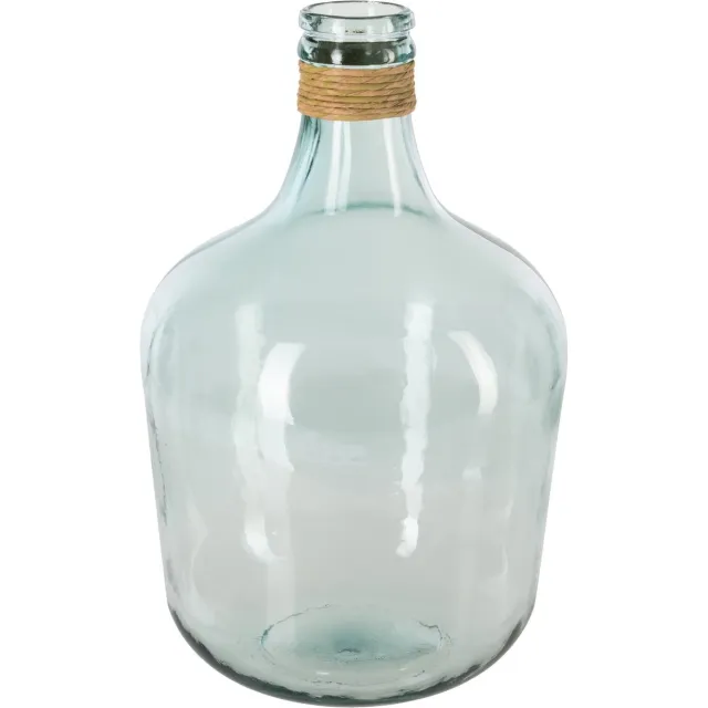 Atmosphera bloemenvaas Parma - Fles model - transparant - gerecycled glas - 42 x 27 cm