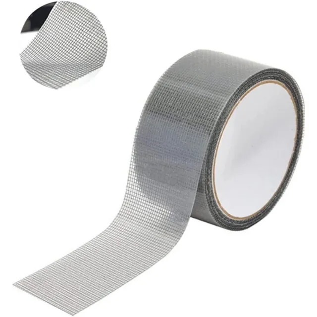 Excitat Tape - Schermtape - Schermreparatietape - Zelfklevend - Geschikt voor slaapkamers, woonkamers, deuren en ramen - Grijs griji