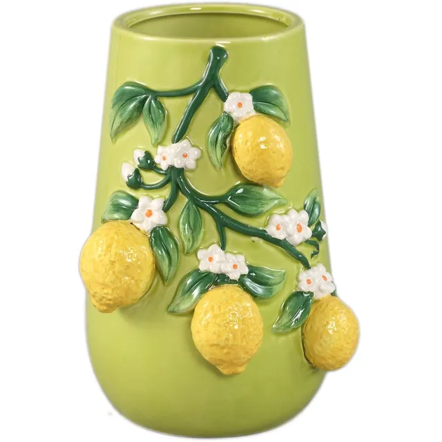 PTMD Vaas Stacy - Groen - 16x15x22cm