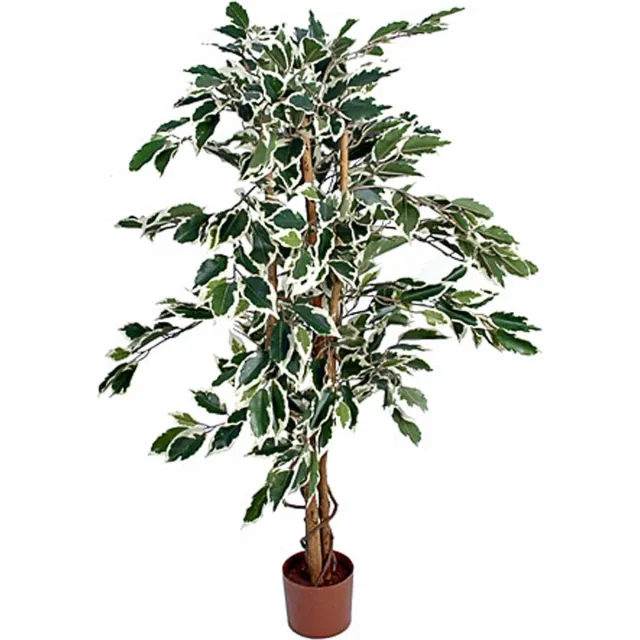 Mica Decorations Ficus Kunstplant - H110 x Ø70 cm - Groen Bont