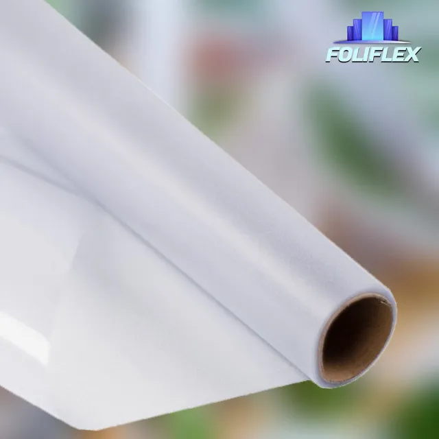 Foliflex Raamfolie - 200 x 152cm - Anti Inkijk - Privacy - Plakfolie Zelfklevend en Isolerend - HR++ folie - Mat - Melkglasfolie Wit (Matglas)