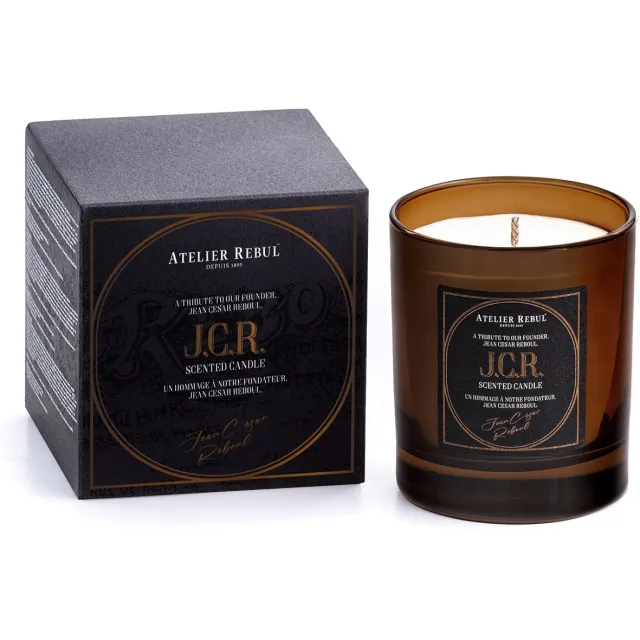Atelier Rebul J.C.R. - Geurkaars (210g) - 45 Branduren - Houtige & Kruidige Geur - Sojawas