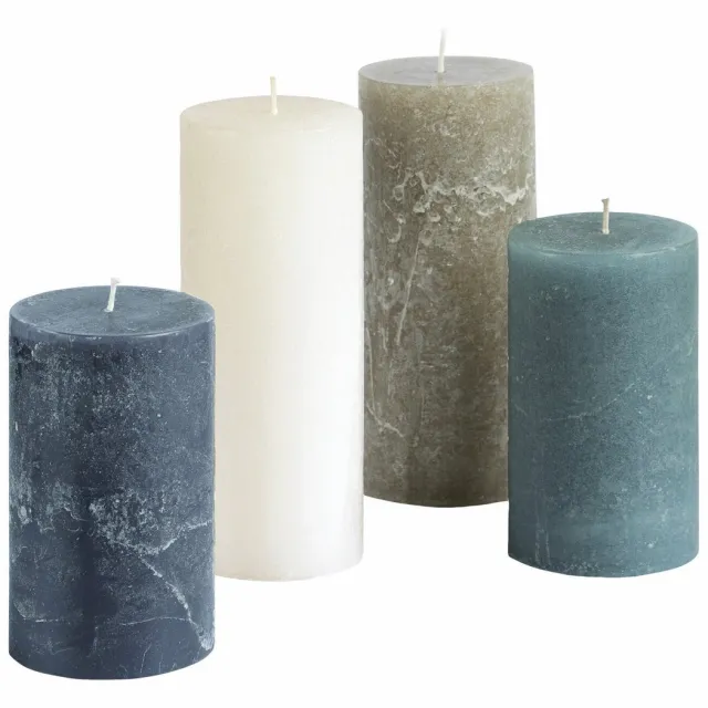 Loberon Kaars set van 4 Berekua bont