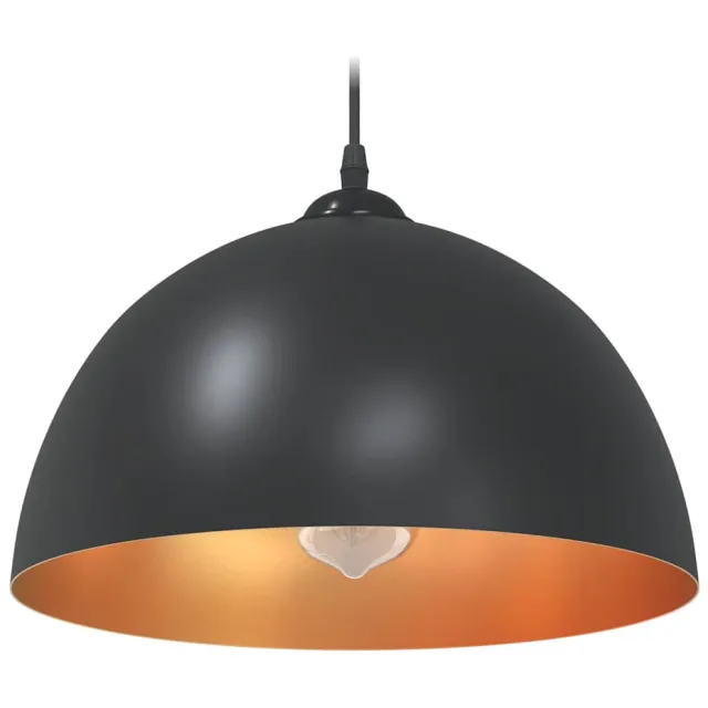 vidaXL Hanglampen 2 st In hoogte verstelbaar E27 30 cm metaal zwart