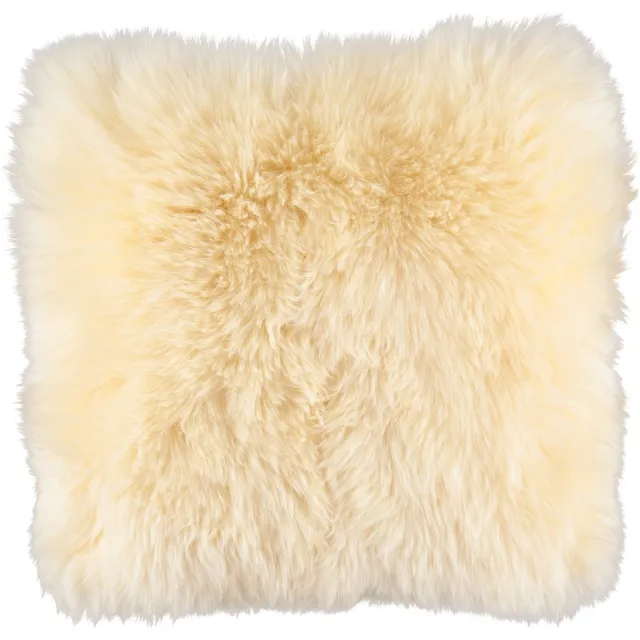 Natures collection Sheepskin House - Langharig Schapenvacht Kussen - 35x35 cm light honey