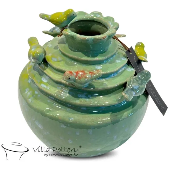 Villa Pottery Licht Groene Vaas Grenada D17xH17
