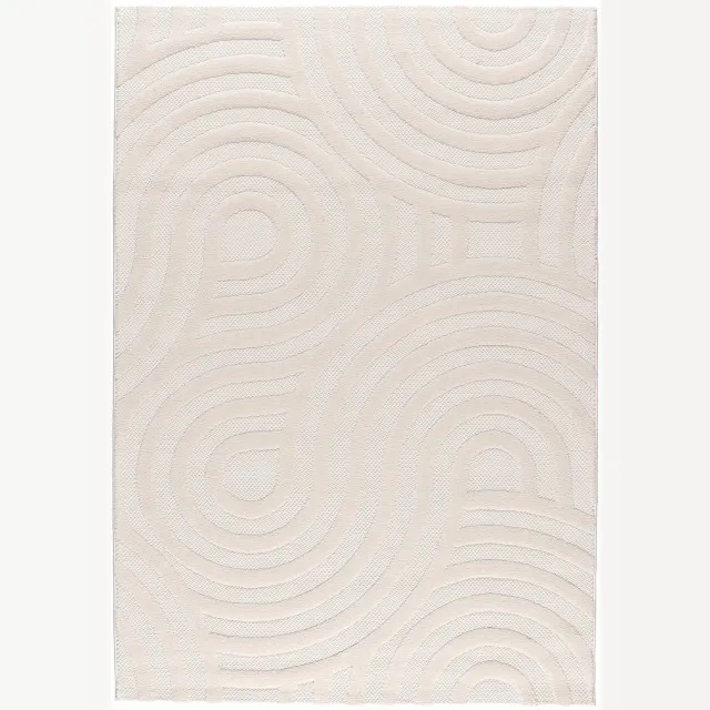 AFK Living Zacht tapijt met 3D-effect neutrale tinten TRIANON beige