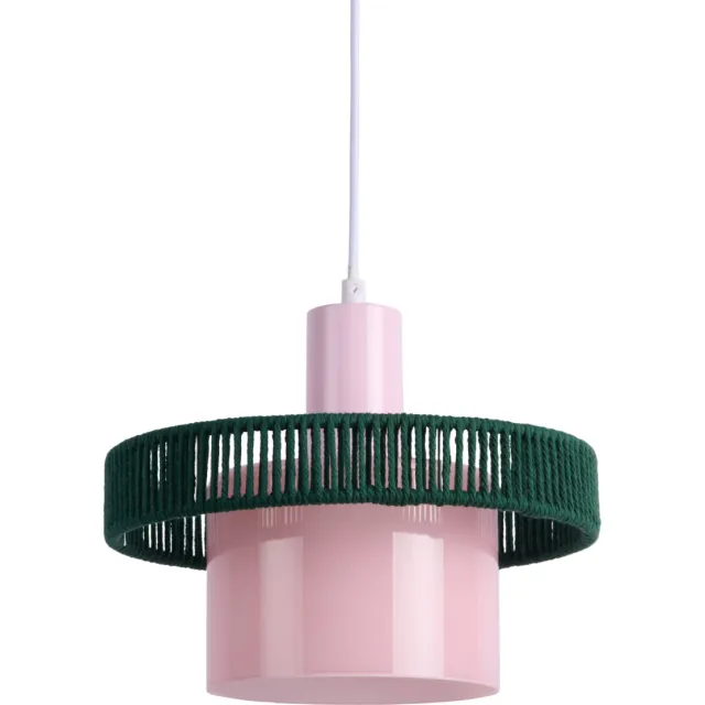 Leitmotiv Hanglamp Wide - zachtroze/groen Zachtroze, alpinegroen