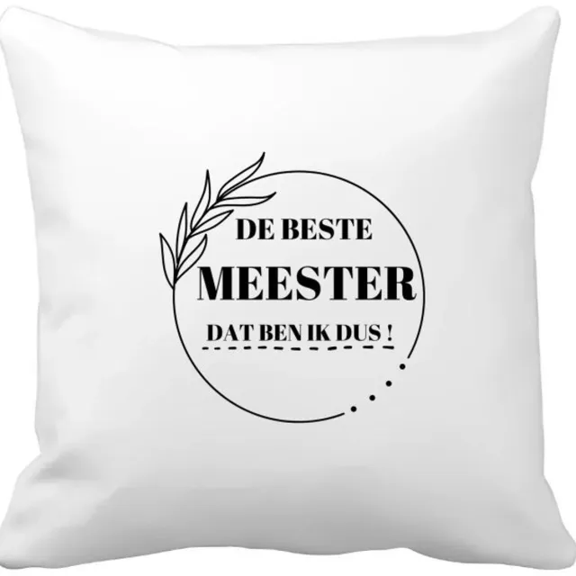Akyol beste meester dat ben ik dus Kussen hoes - Meester - leraar - collega's - verjaardag - afscheidscadeau - geschenk - leuke cadeau - kado - 40 bij 40 cm Multicolor