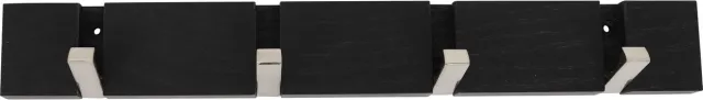 HOME It flex kapstok met 4 haken 40 × 5,5 × 2 cm zwart eiken