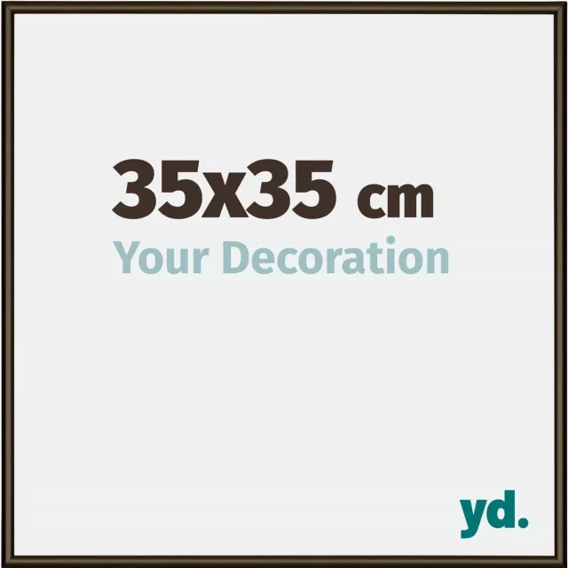 yd. Your Decoration - Fotolijst 35x35 cm - Aluminium - Walnoot Structuur - New York